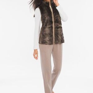 Chico’s Zenergy Faux Fur Sweater Vest